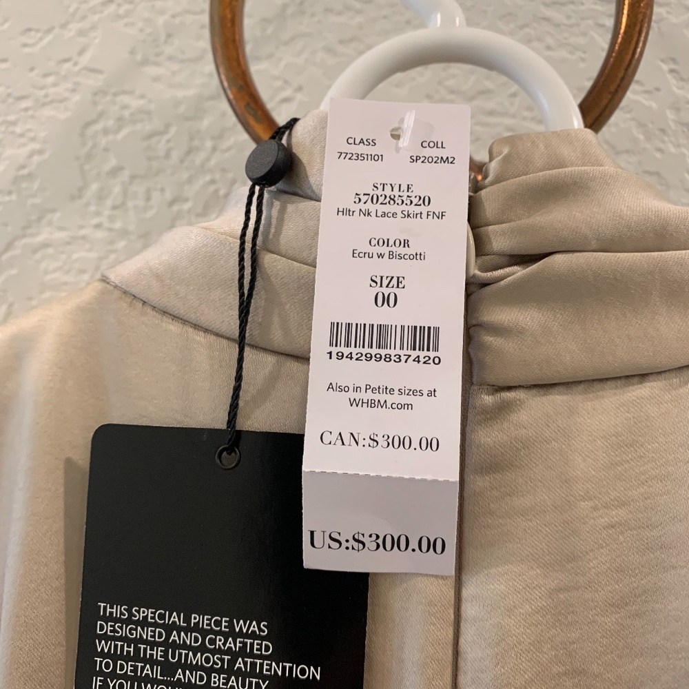 Brand-new WHBM halter neck lace dress